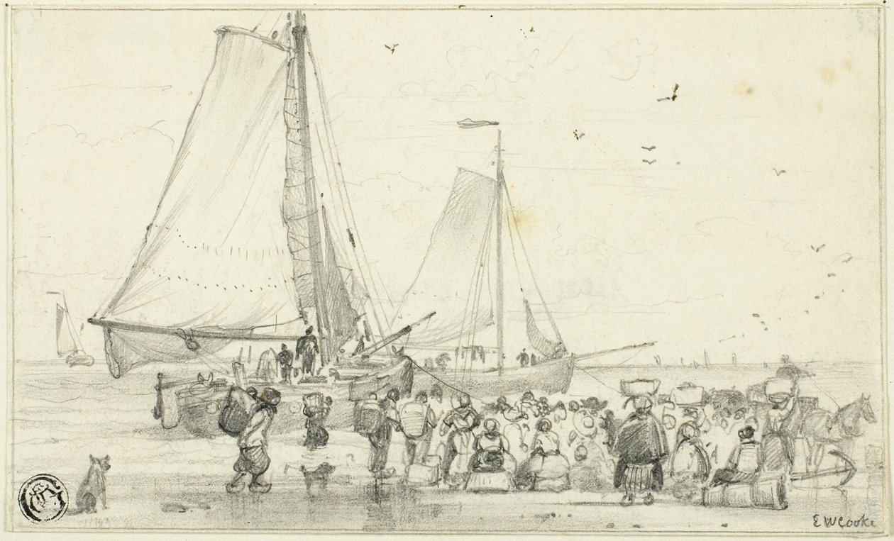 The Catch Coming In by Edward William Cooke