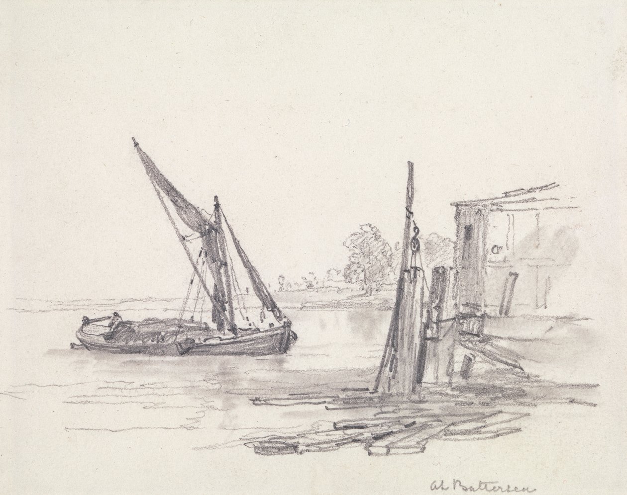 View on the Thames at Battersea by Edward William Cooke