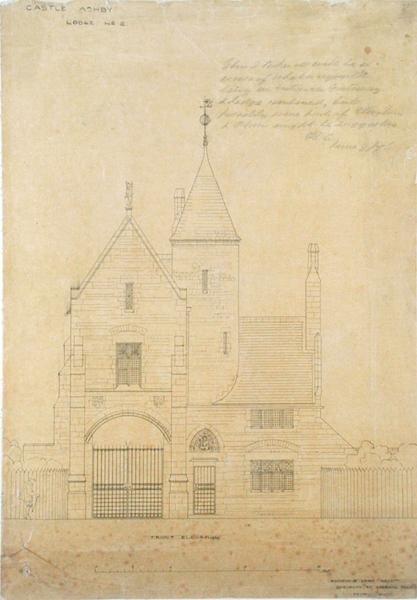 Front Elevation of Castle Ashby, Lodge No.2 by Edward William Godwin