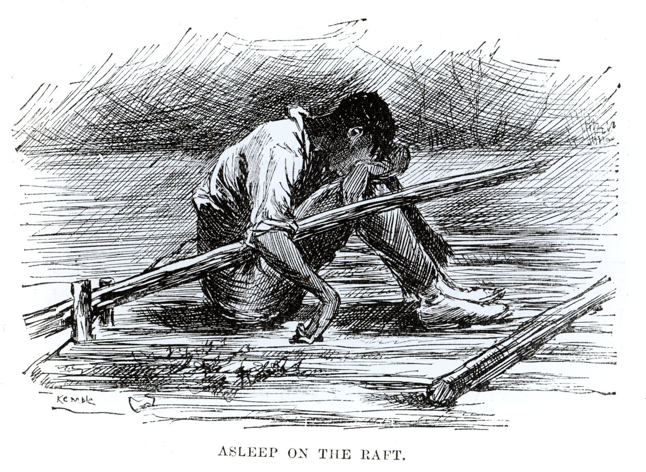 Asleep on the Raft, Illustration from 
