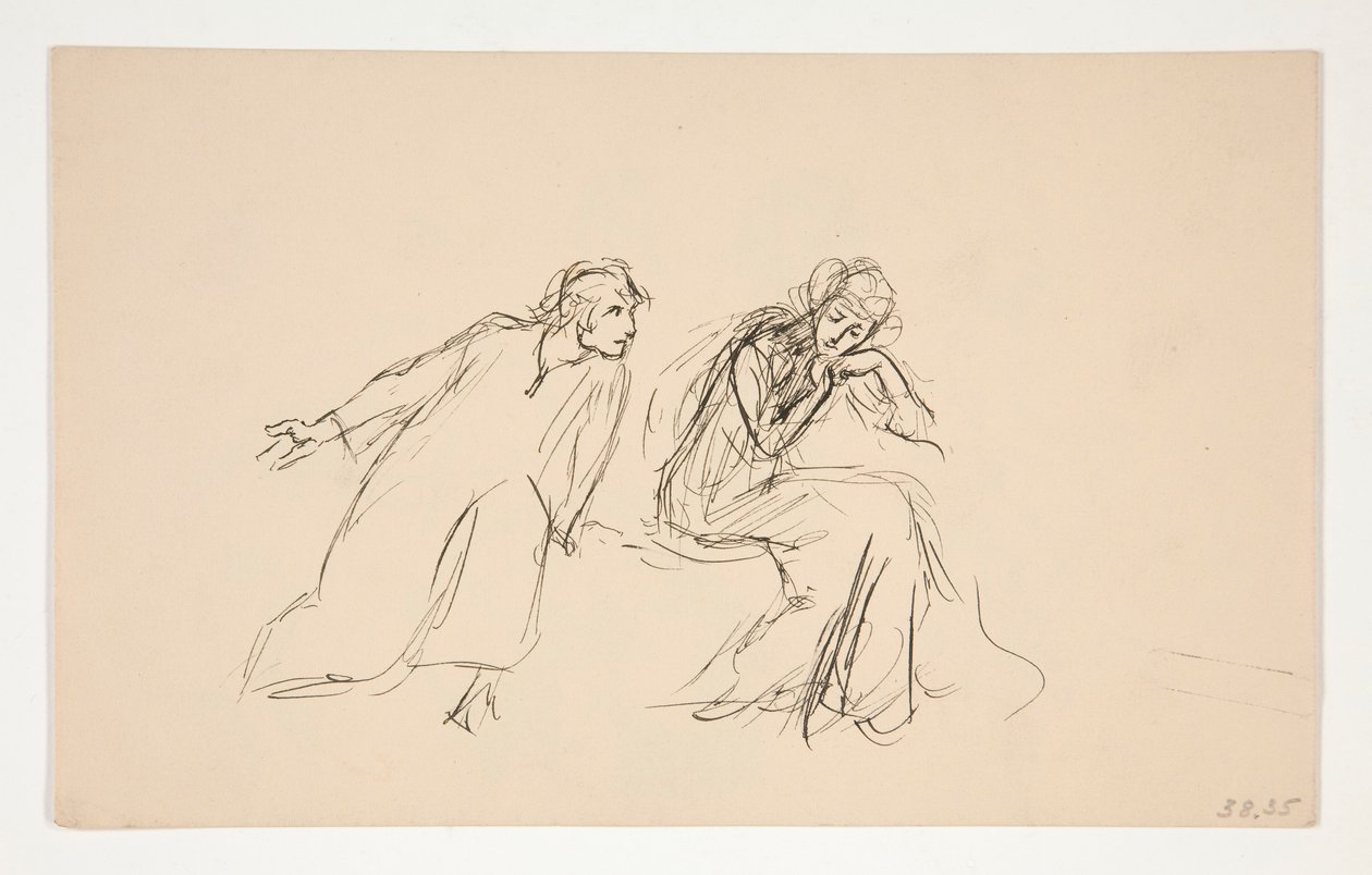Angelo and Isabella - Act II, Scene IV, Measure for Measure by Edwin Austin Abbey