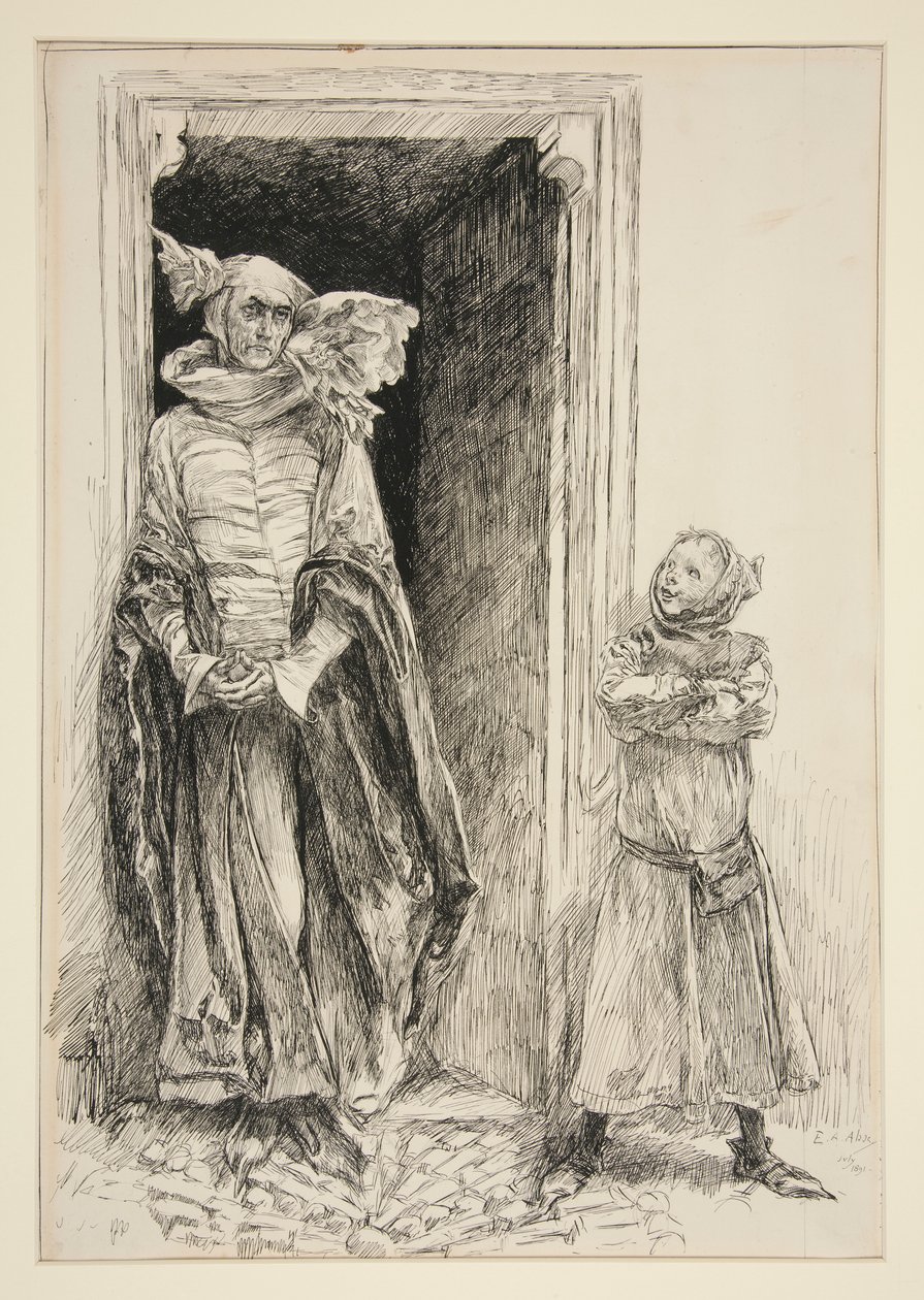 Armado and Moth, from Act III, Scene i, Love by Edwin Austin Abbey
