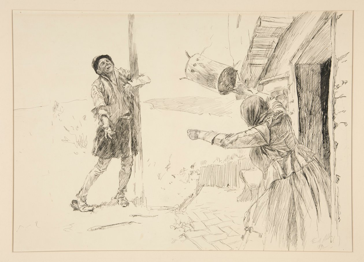 Christopher Sly, Illustration for Introduction, Scene II, Taming of the Shrew by Edwin Austin Abbey