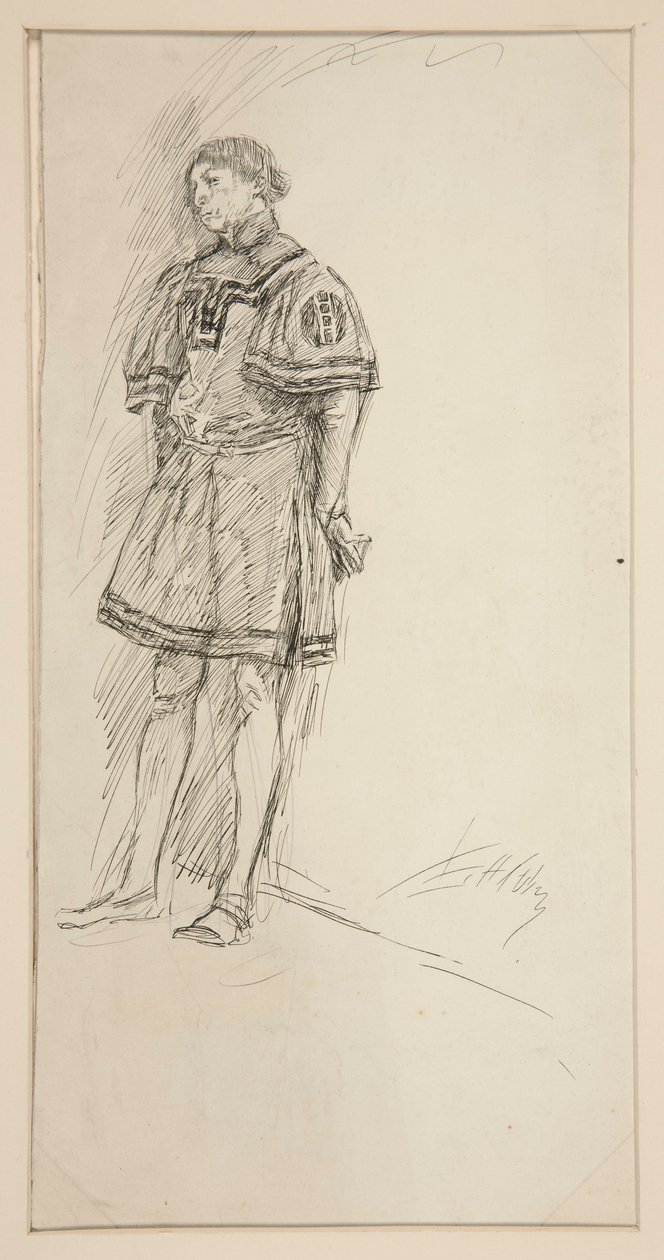 Costume Study for Two Gentlemen of Verona by Edwin Austin Abbey
