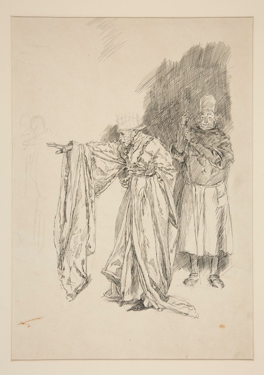 Early Study for King - Act II, Scene III, All by Edwin Austin Abbey