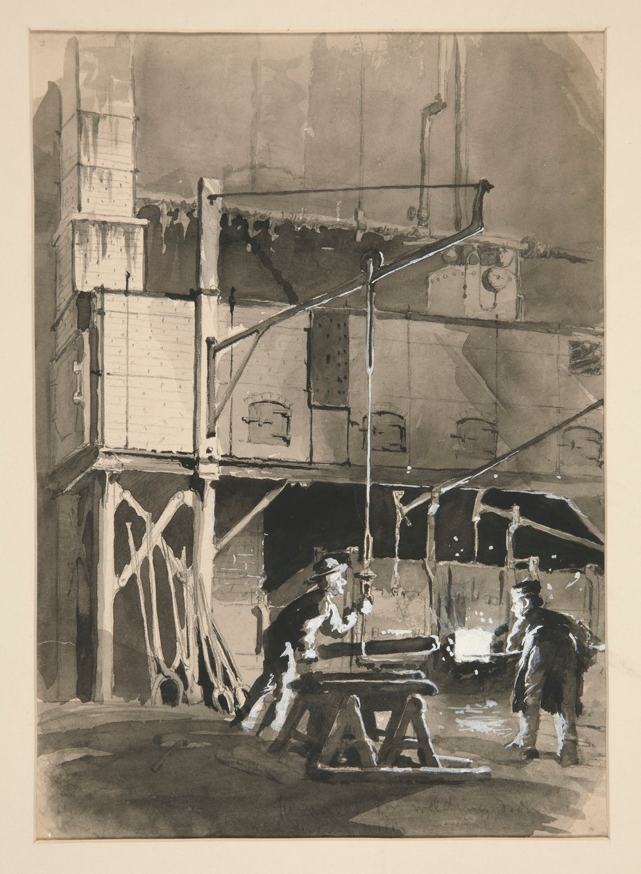Factory study: Furnace for smelting iron by Edwin Austin Abbey
