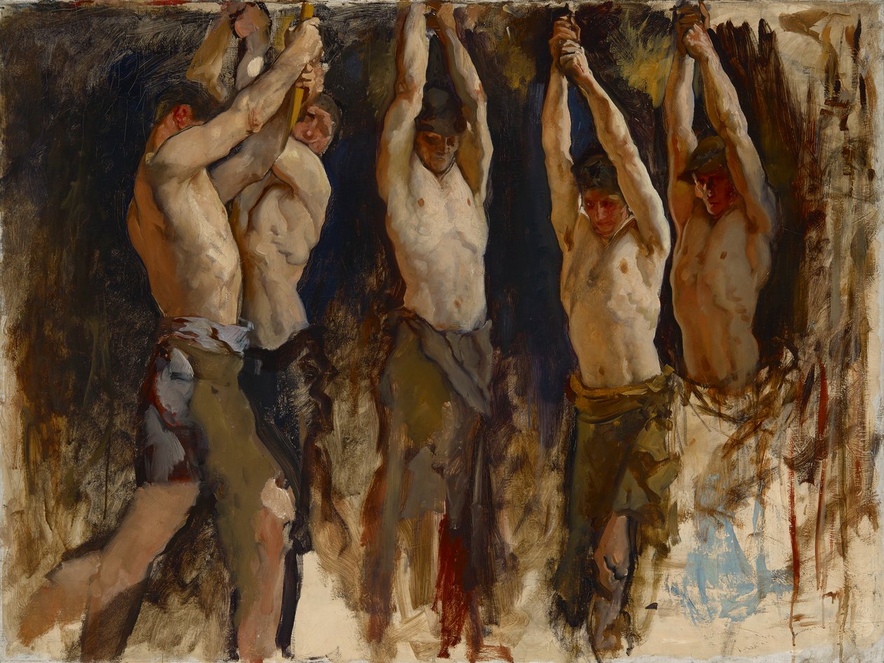 Figure Study, for The Spirit of Vulcan, Genius of the Workers in Iron and Steel, Rotunda, Pennsylvania State Capitol, Harrisburg by Edwin Austin Abbey
