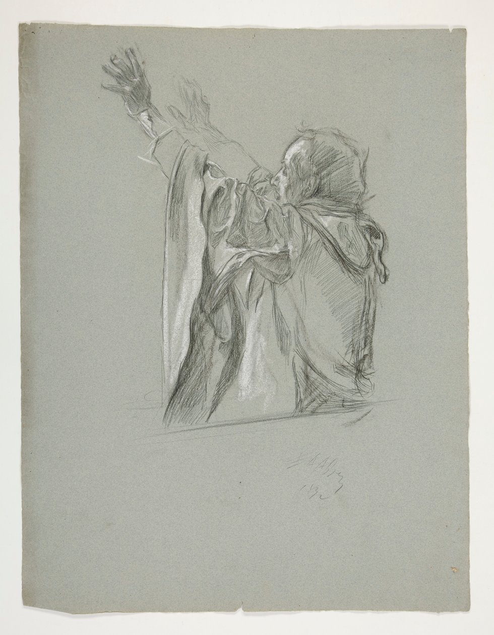 Figure Study for King Arthur by Edwin Austin Abbey