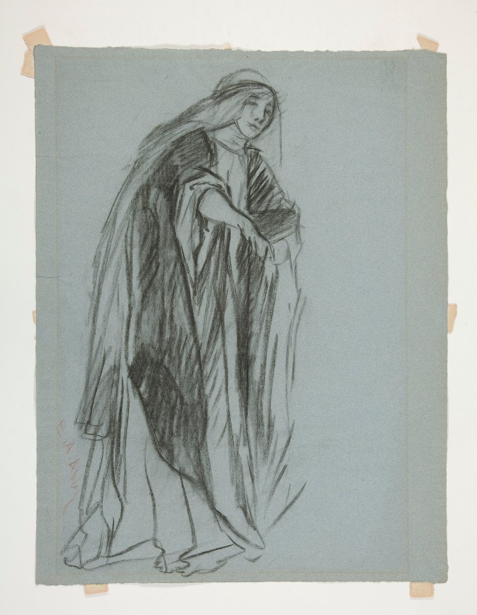 Figure Study for the Castle of the Maidens, from The Quest of the Holy Grail by Edwin Austin Abbey