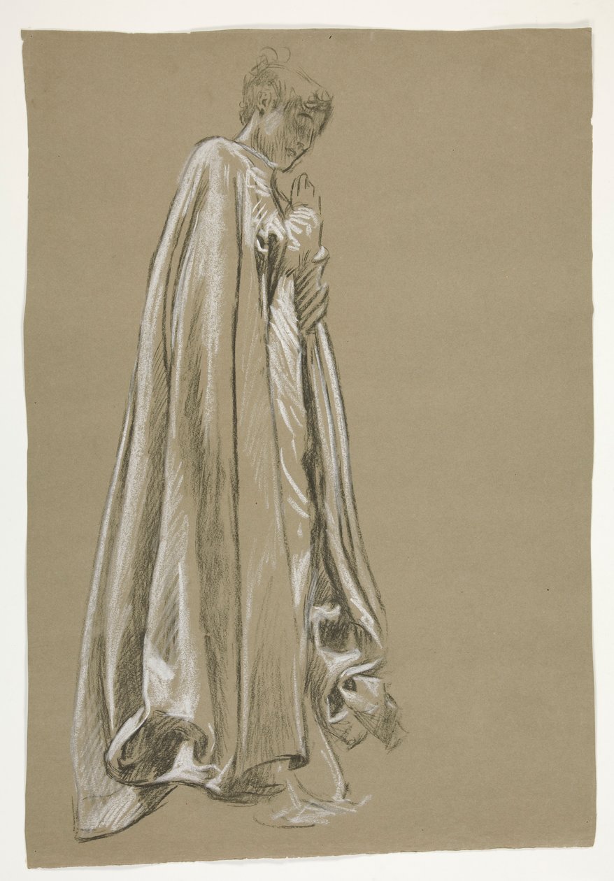 Figure Study for the Infancy of Galahad, from The Quest of the Holy Grail by Edwin Austin Abbey