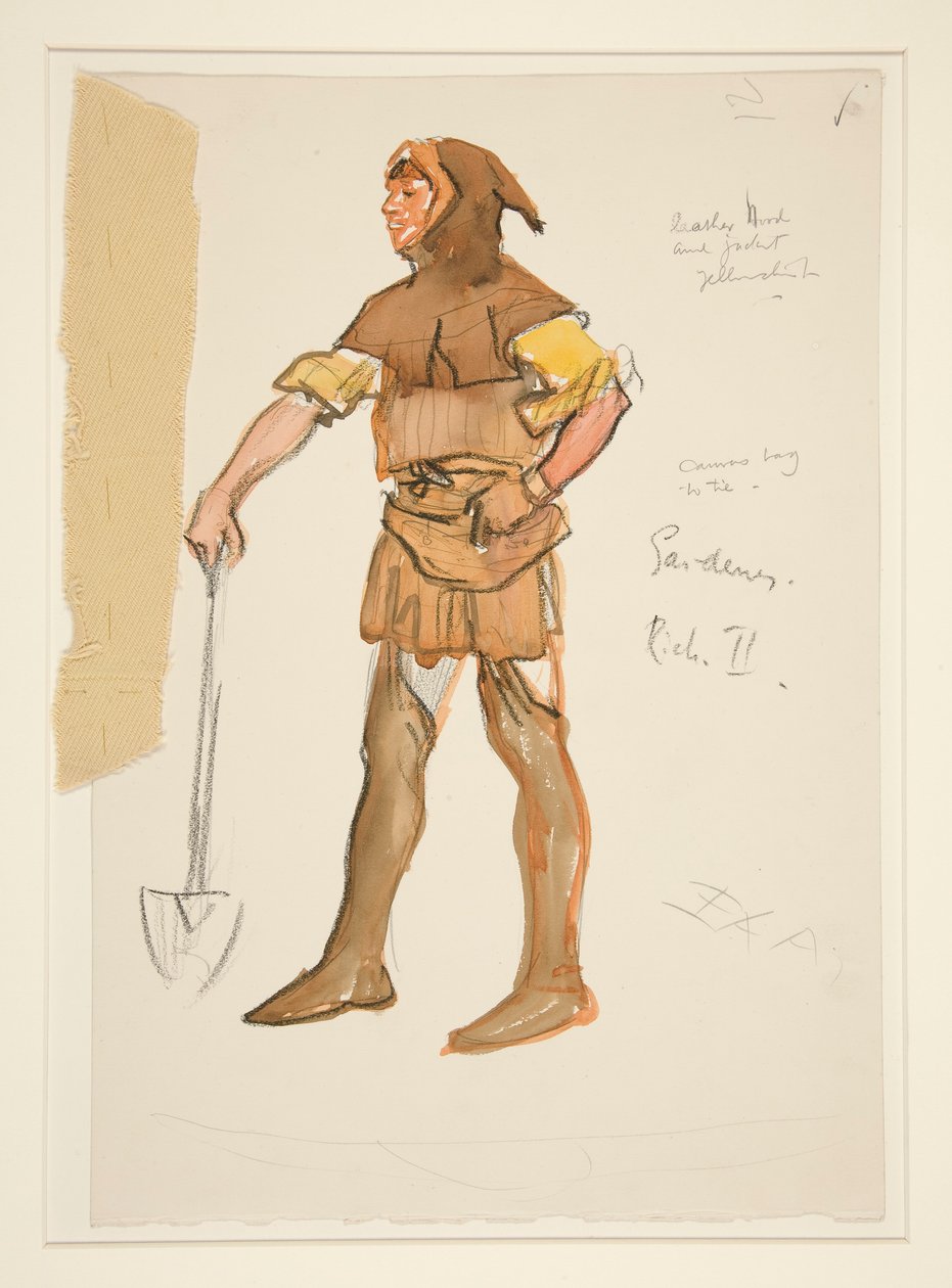 Gardener, Costume Sketch for Henry Irving by Edwin Austin Abbey