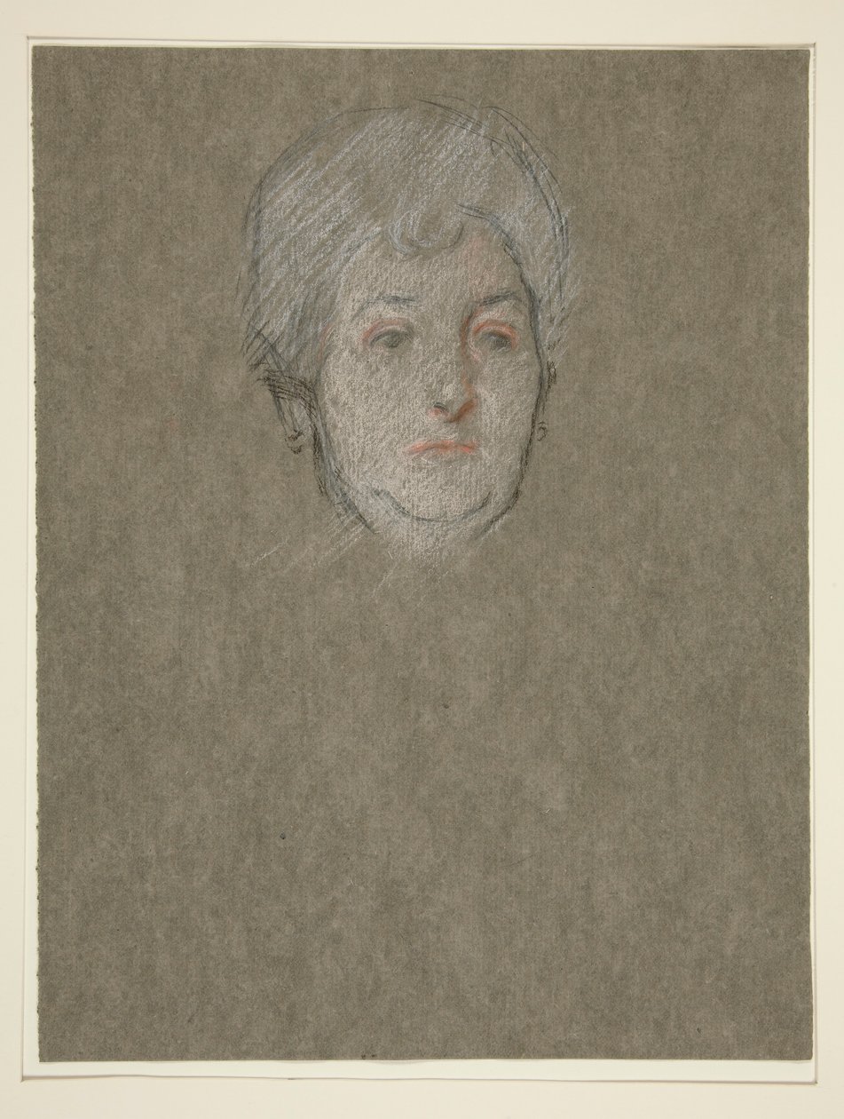 Head of elderly woman for Coronation of Edward VII by Edwin Austin Abbey
