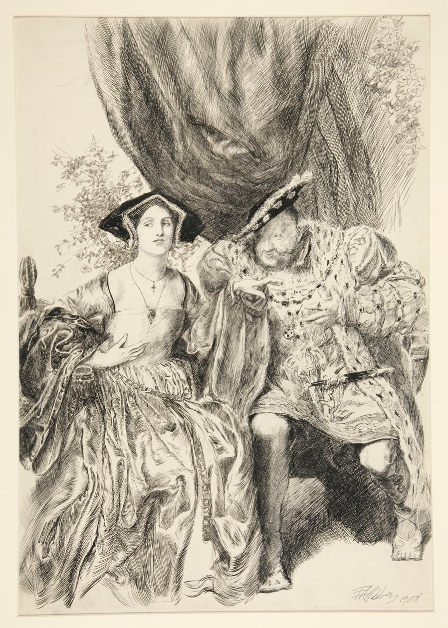 Henry and Anne Boleyn. King Henry by Edwin Austin Abbey