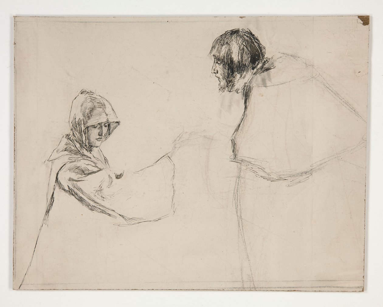 Isabella and the Duke (study for .1108), from Measure for Measure by Edwin Austin Abbey
