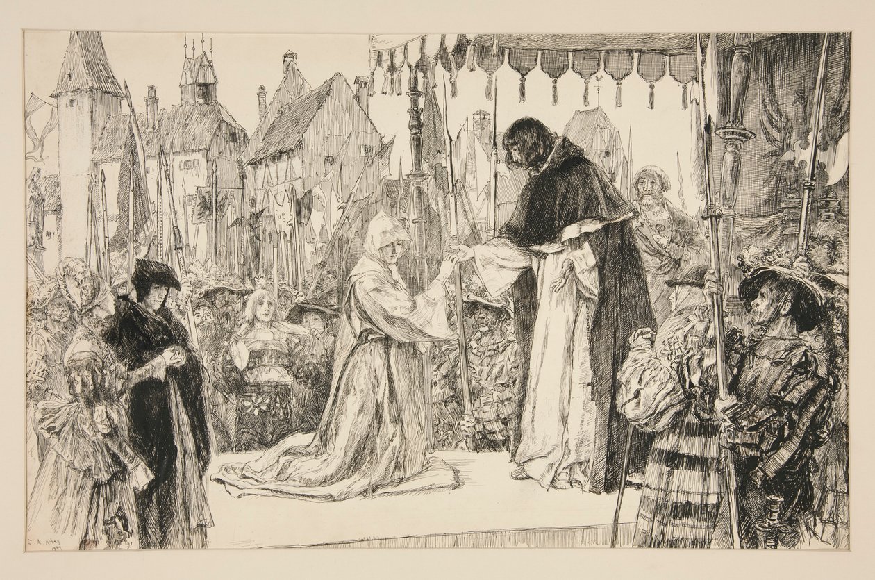 Isabella and the Duke - Act V, Scene I, Measure for Measure by Edwin Austin Abbey
