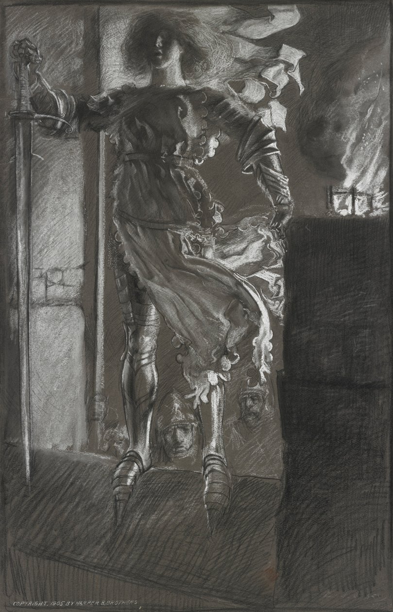 La Pucelle, from King Henry VI, Part I, act 3, scene 2 by Edwin Austin Abbey