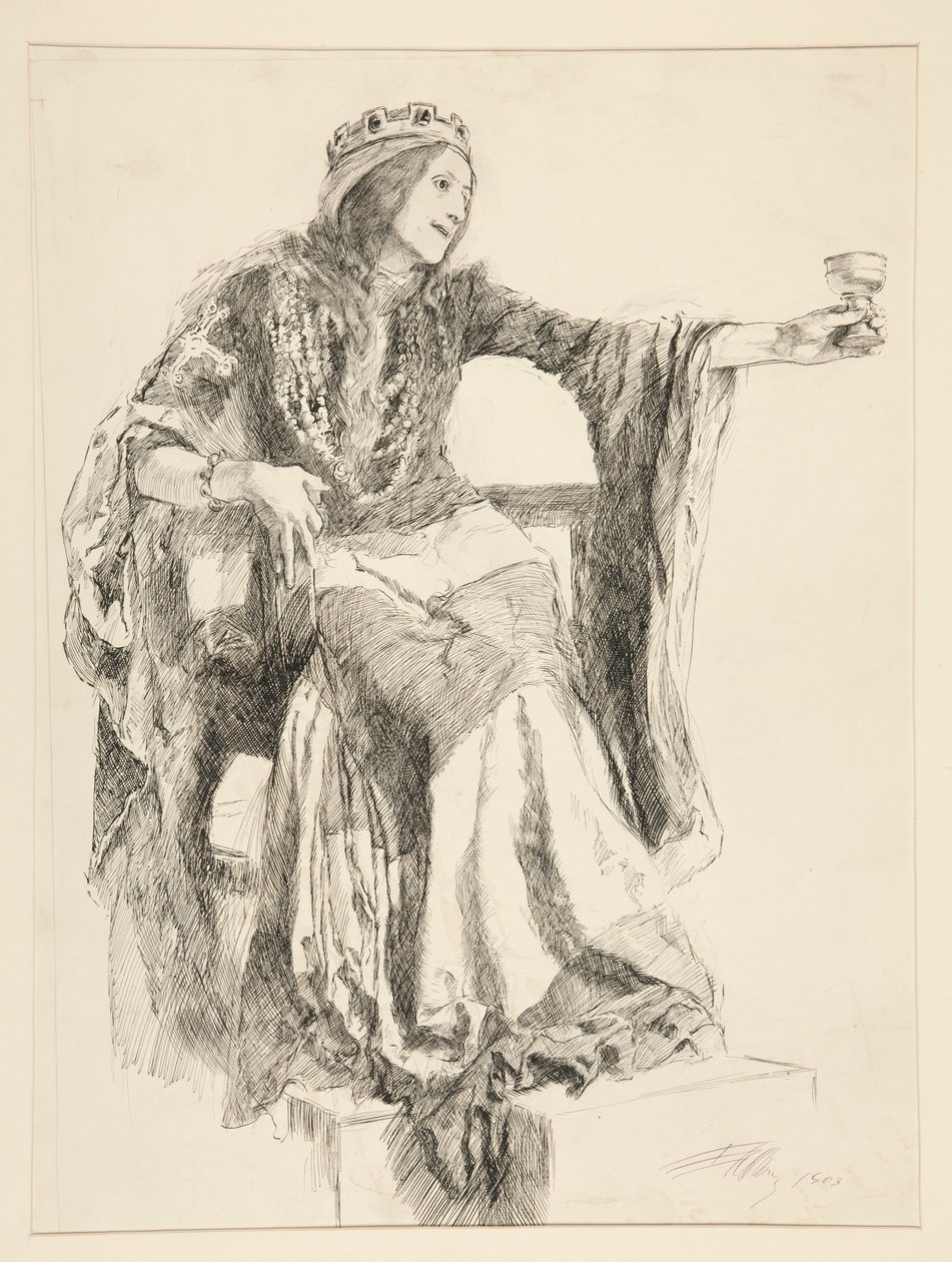 Lady Macbeth, Act III, Scene IV, Macbeth by Edwin Austin Abbey