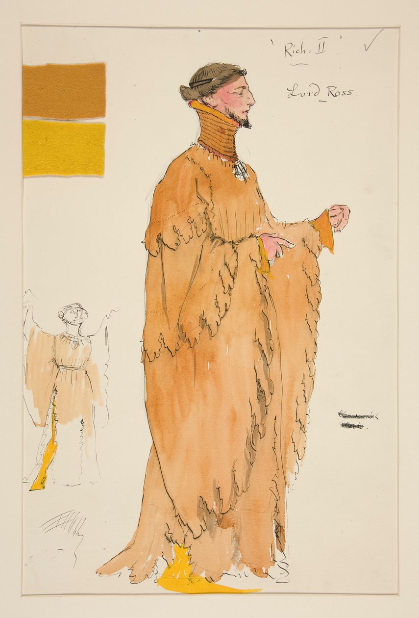 Lord Ross, costume sketch for Henry Irving by Edwin Austin Abbey