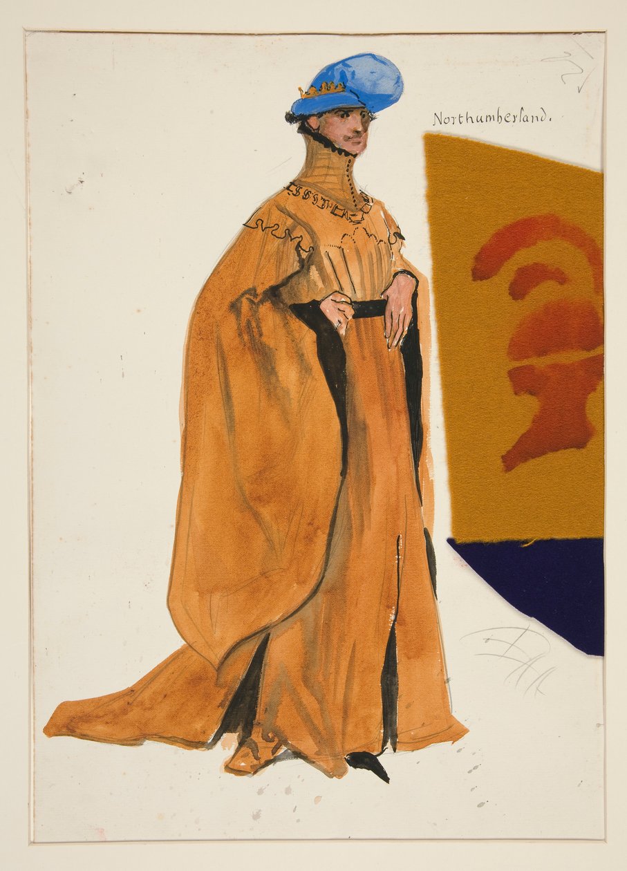 Northumberland, costume sketch for Henry Irving by Edwin Austin Abbey