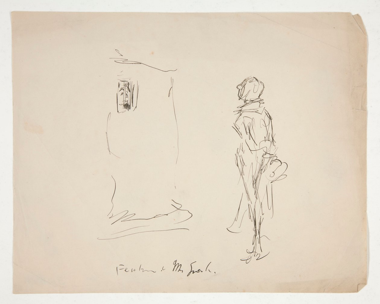 Preliminary Sketch for Merry Wives of Windsor by Edwin Austin Abbey