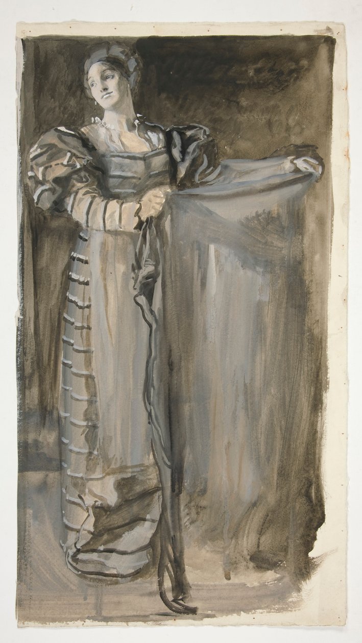 Preliminary Study for Othello (?) by Edwin Austin Abbey
