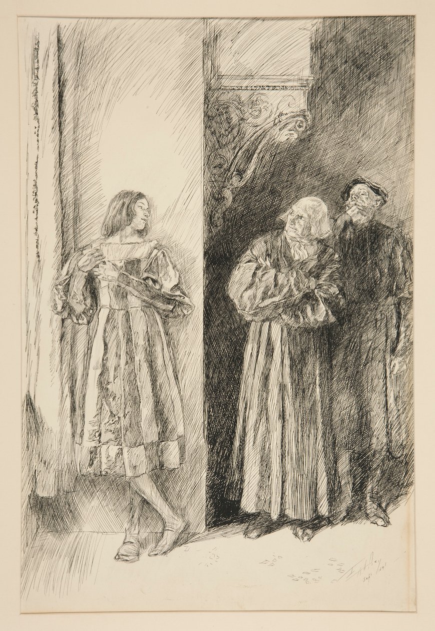 Proteus and Antonio, from Act I, Scene iii, Two Gentlemen of Verona by Edwin Austin Abbey