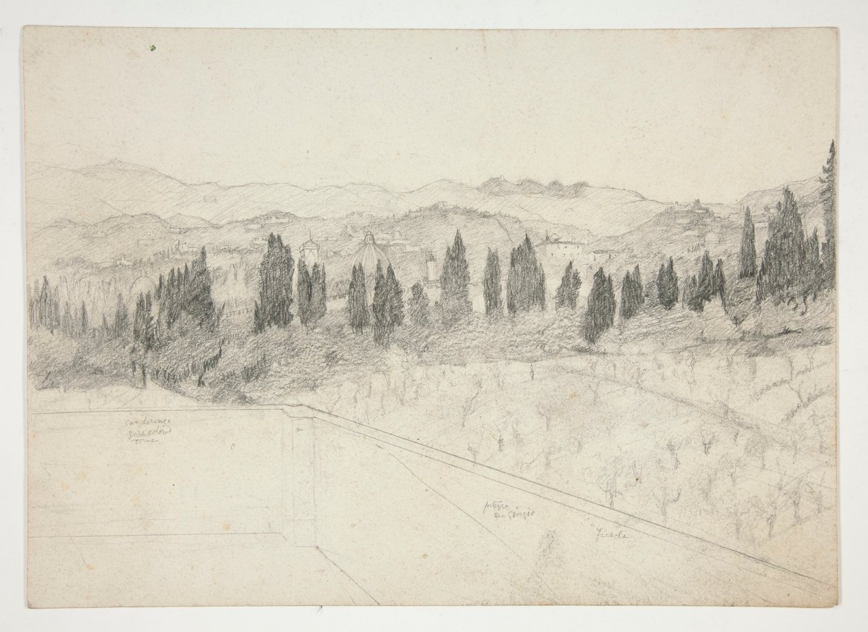 Roman Landscape as Seen from Balcony (recto); Seascape (verso)