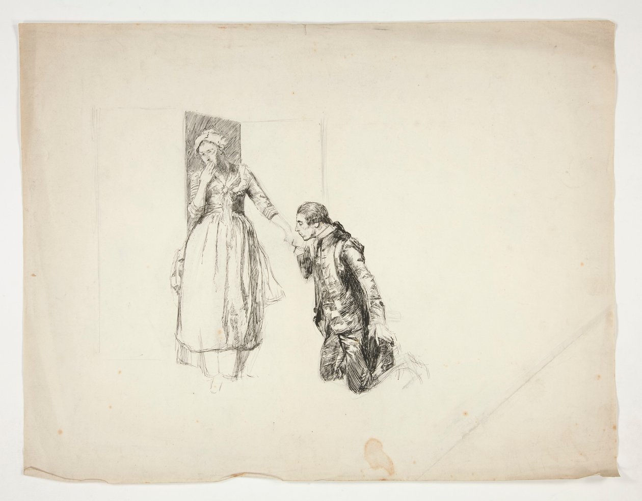 Sketch for Oliver Goldsmith by Edwin Austin Abbey