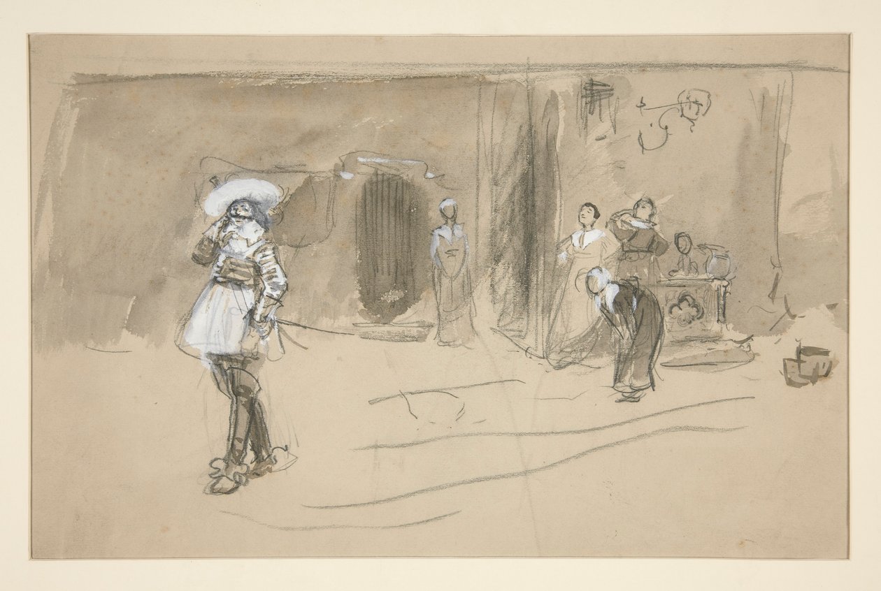 Sketch for an Illustration for Selections from the Poetry of Robert Herrick (book published by Harper in 1882, previously published in Harper) by Edwin Austin Abbey