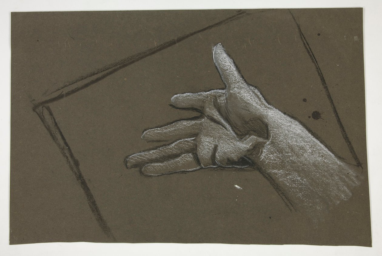 Sketch of a hand by Edwin Austin Abbey