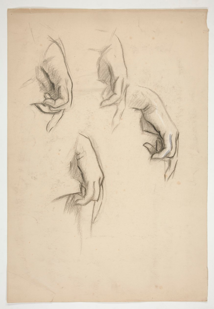 Sketch of four hands by Edwin Austin Abbey