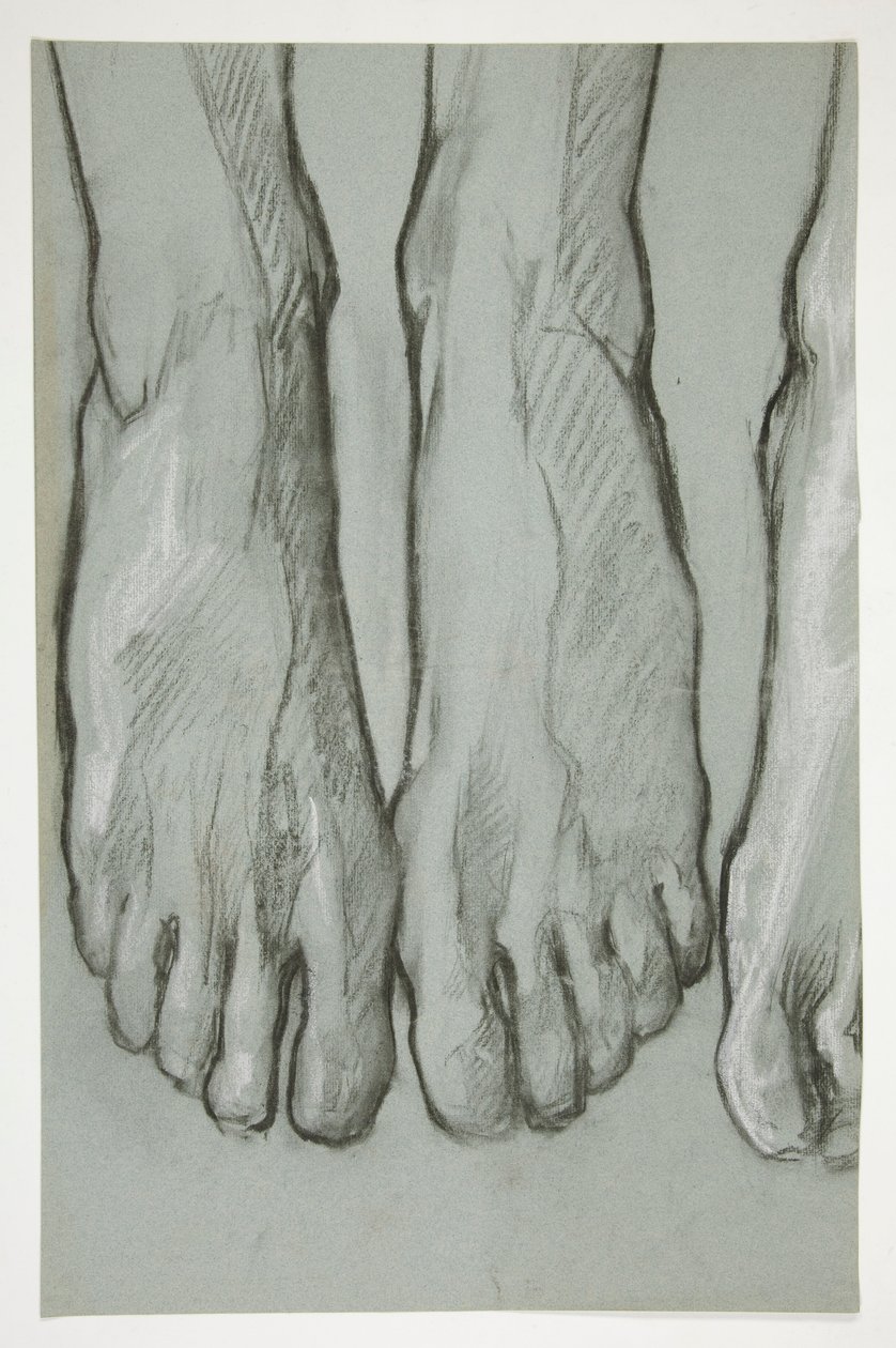 Sketch of Three Feet (recto); Sketch of One Foot (verso) by Edwin Austin Abbey