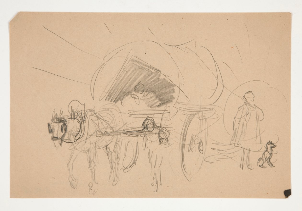 Study for illustration for Oliver Goldsmith by Edwin Austin Abbey