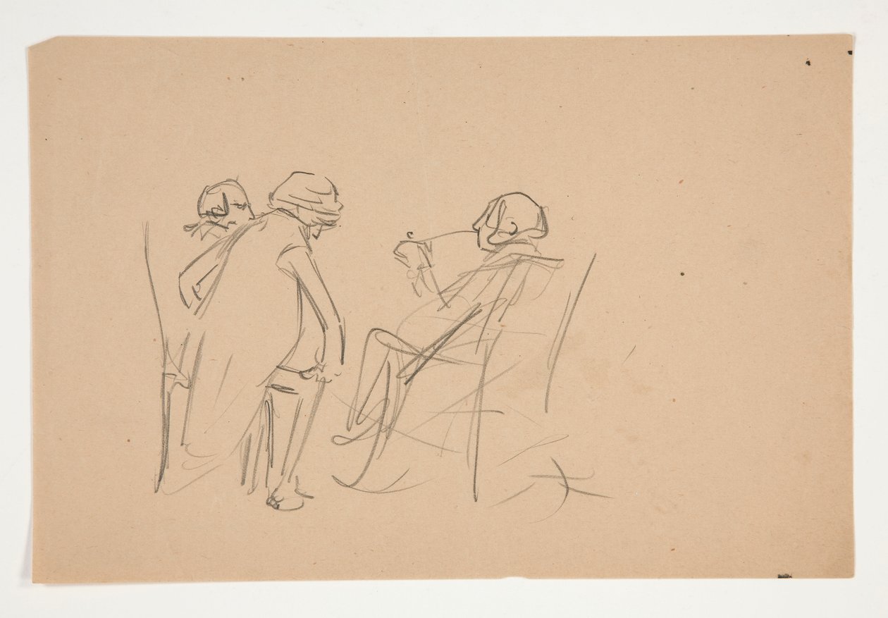 Study for illustration for Oliver Goldsmith by Edwin Austin Abbey