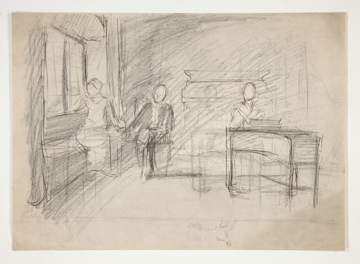 Study for An Old Song by Edwin Austin Abbey
