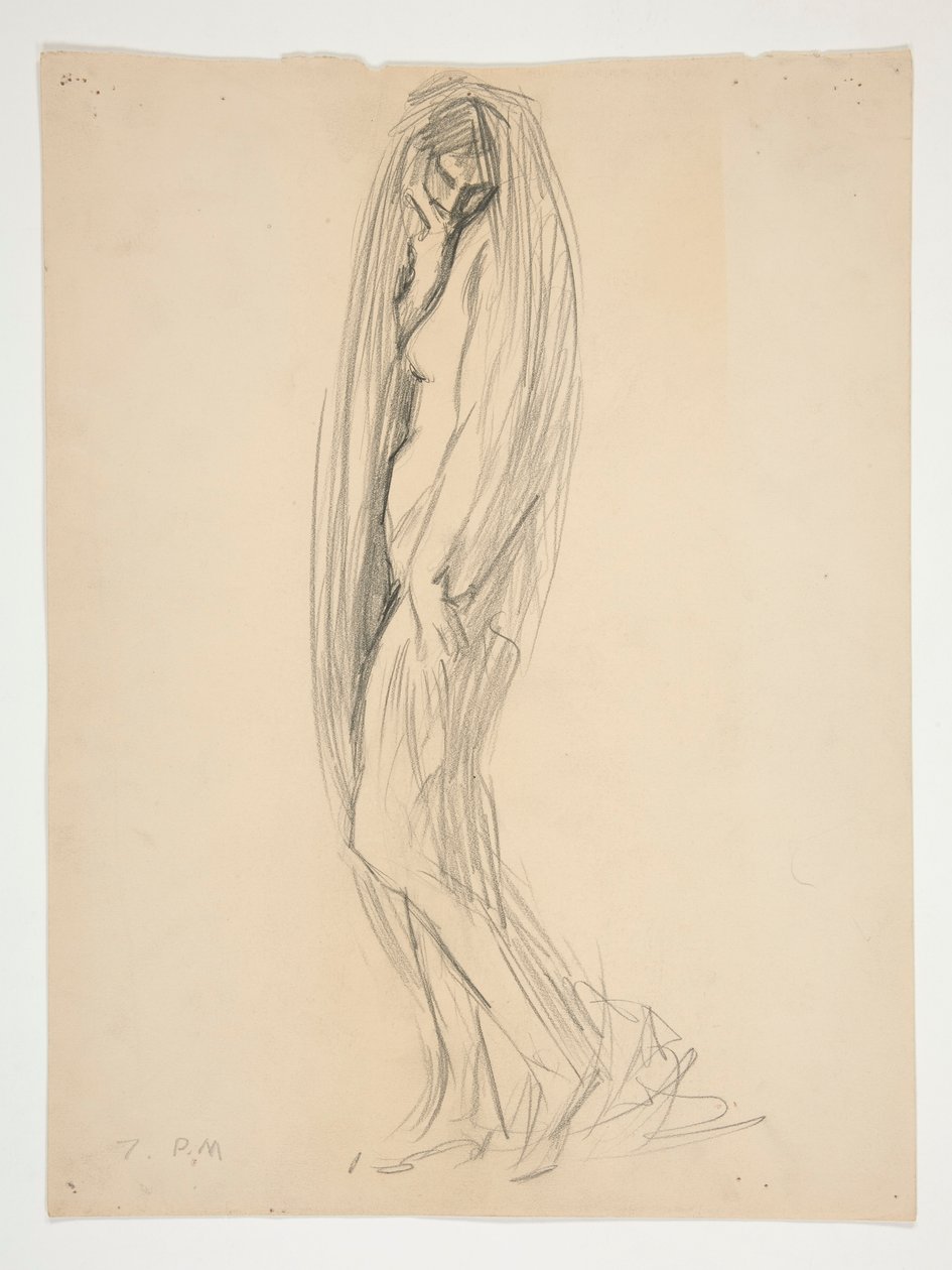 Study for Figure of 7 PM by Edwin Austin Abbey