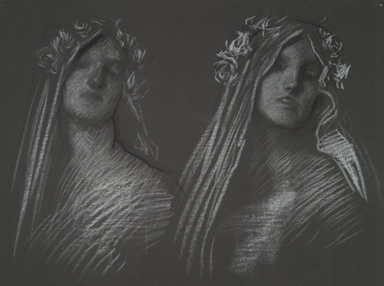 Study for the Head of Blanchefleur by Edwin Austin Abbey
