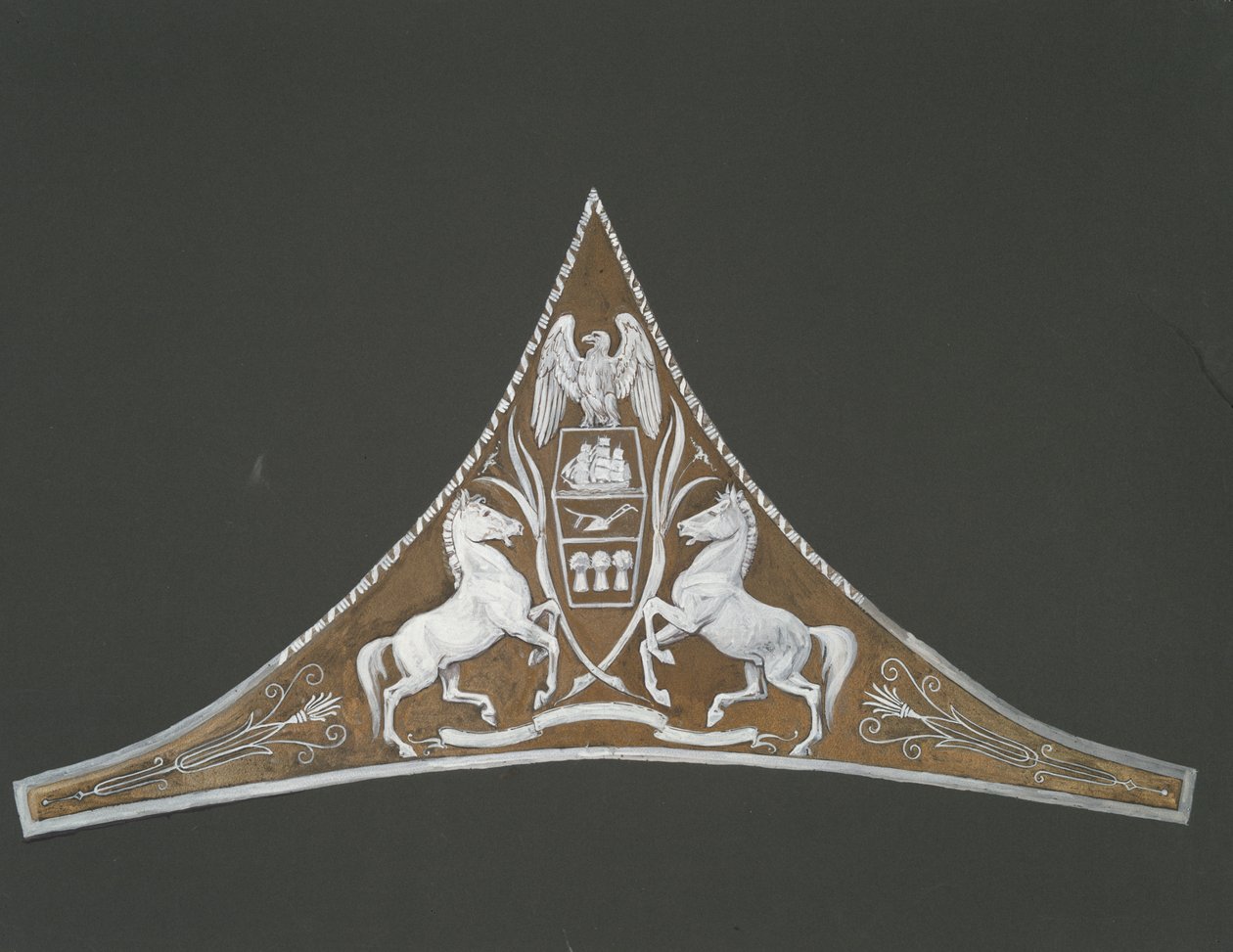 Study for triangular decorative detail, at the Pennsylvania state capitol building, Harrisburg, 1902-1911 by Edwin Austin Abbey