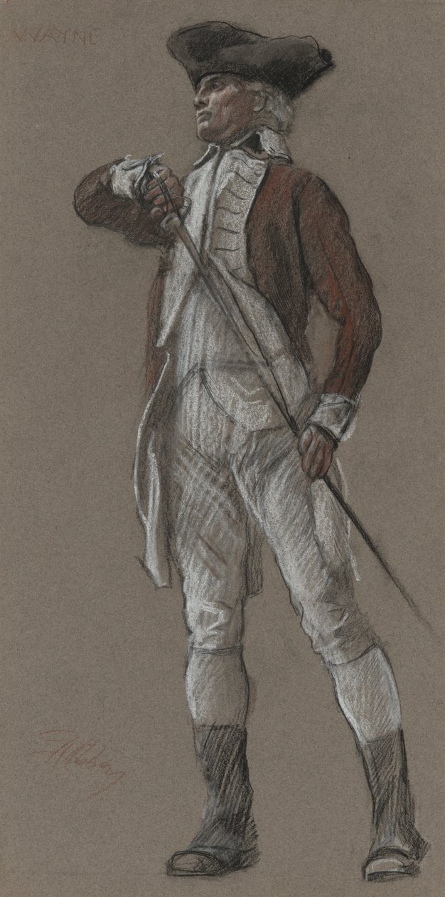 Study of General Wayne, for Mural at the State Capitol Building (Apotheosis of Pennsylvania) in Harrisburg, Pennsylvania, 1902-1911 (Completed by John Singer Sargent) by Edwin Austin Abbey