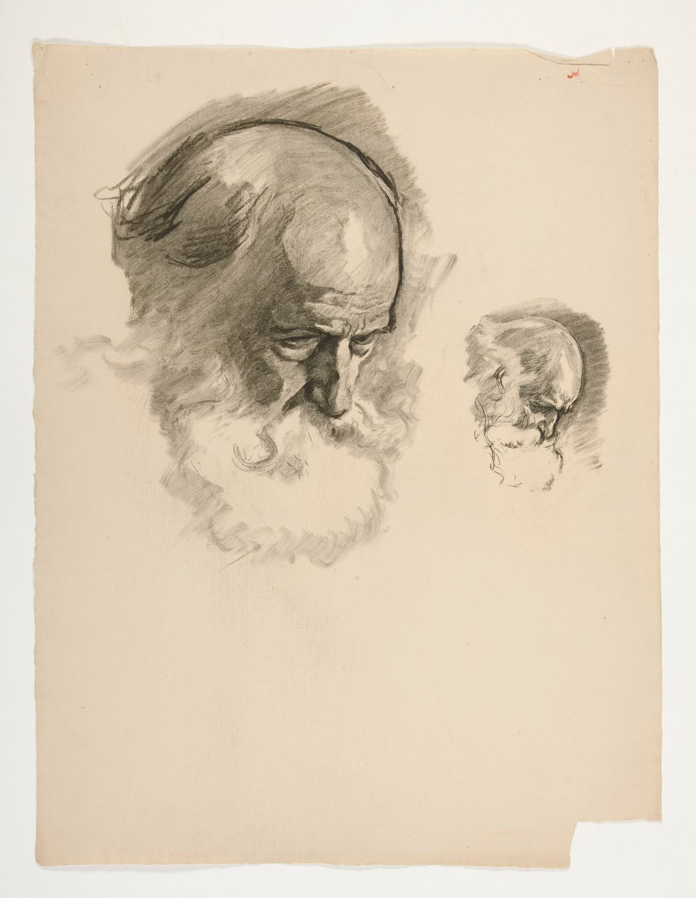 Study of the Head of an Old Bearded Man, for King Arthur by Edwin Austin Abbey