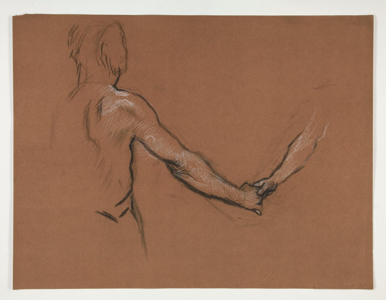 Study of two figures shaking hands by Edwin Austin Abbey
