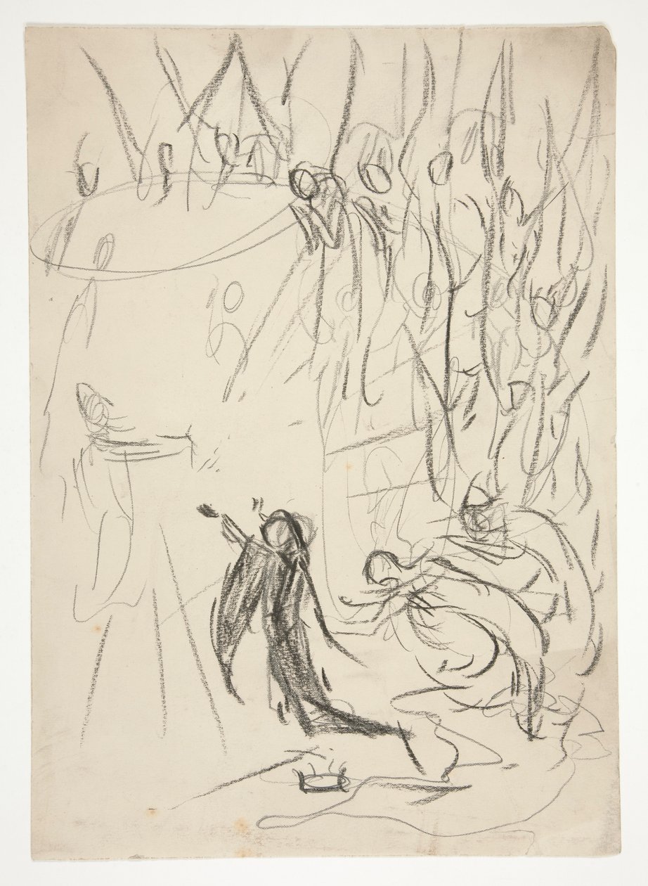 The Achievement of the Grail, Study for The Quest of the Holy Grail (series of fifteen paintings for the Boston Public Library, completed in 1901) by Edwin Austin Abbey