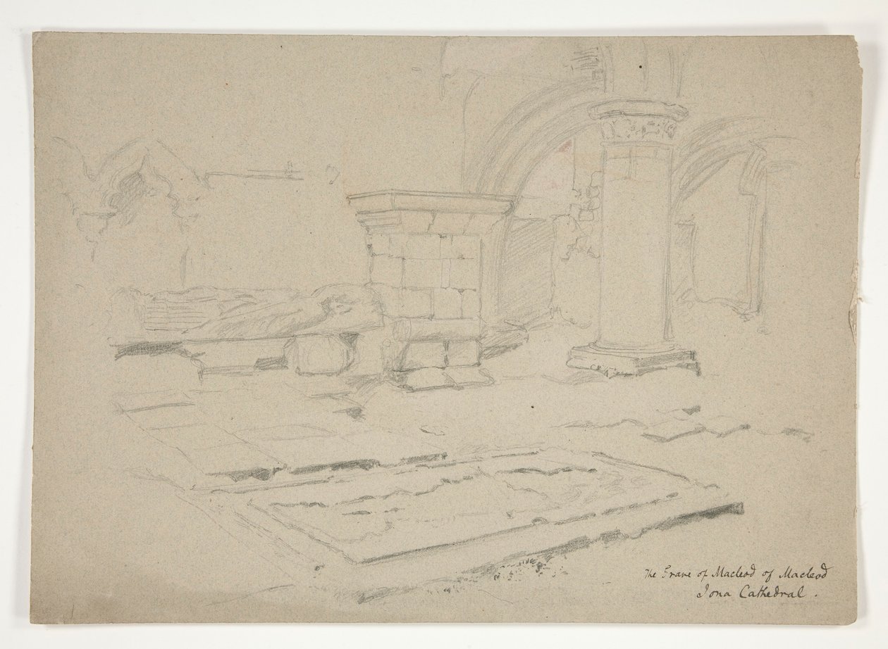 The Grave of MacLeod of MacLeod: Iona Cathedral by Edwin Austin Abbey