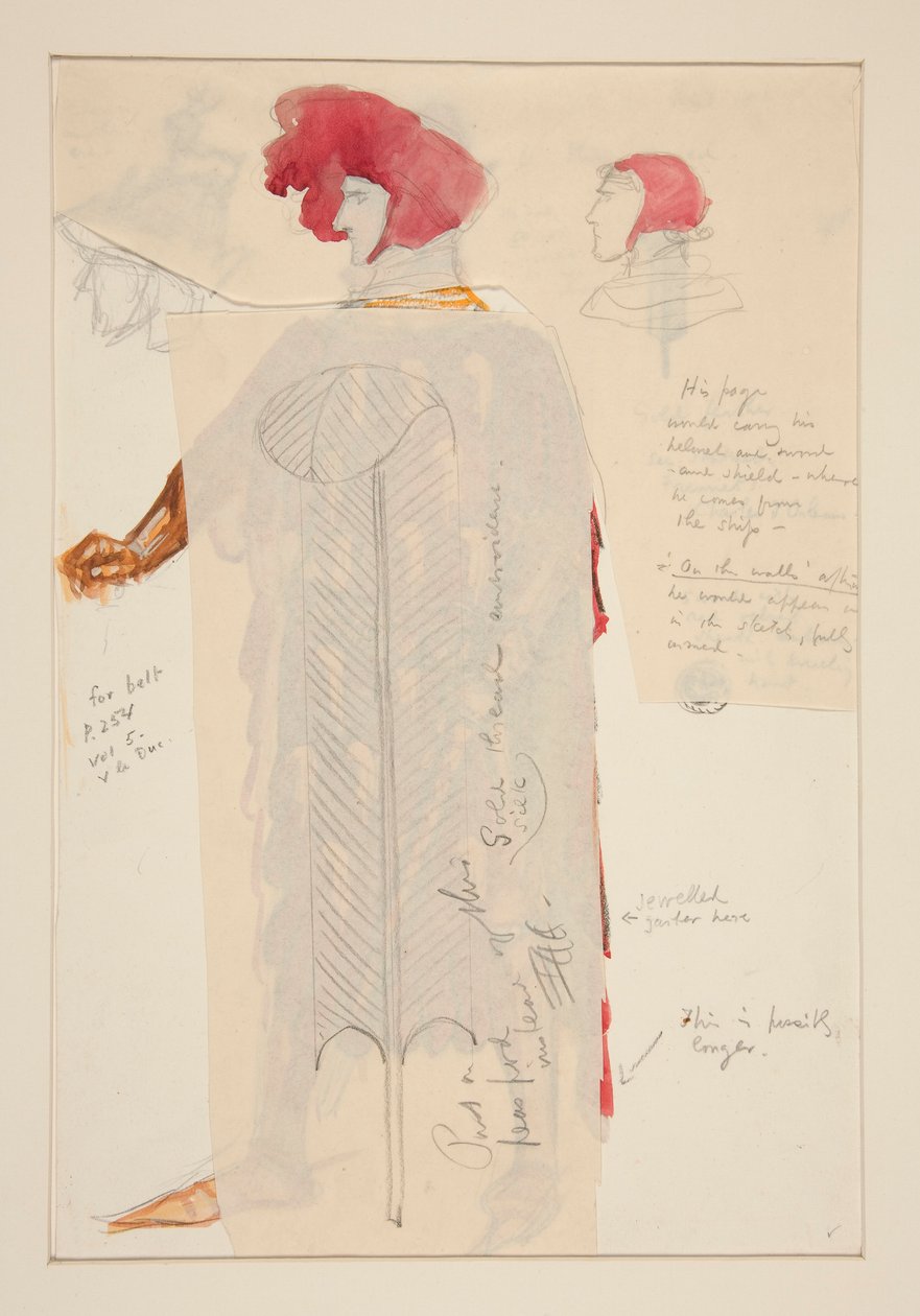 The King Armed, Costume Sketch for Henry Irving by Edwin Austin Abbey