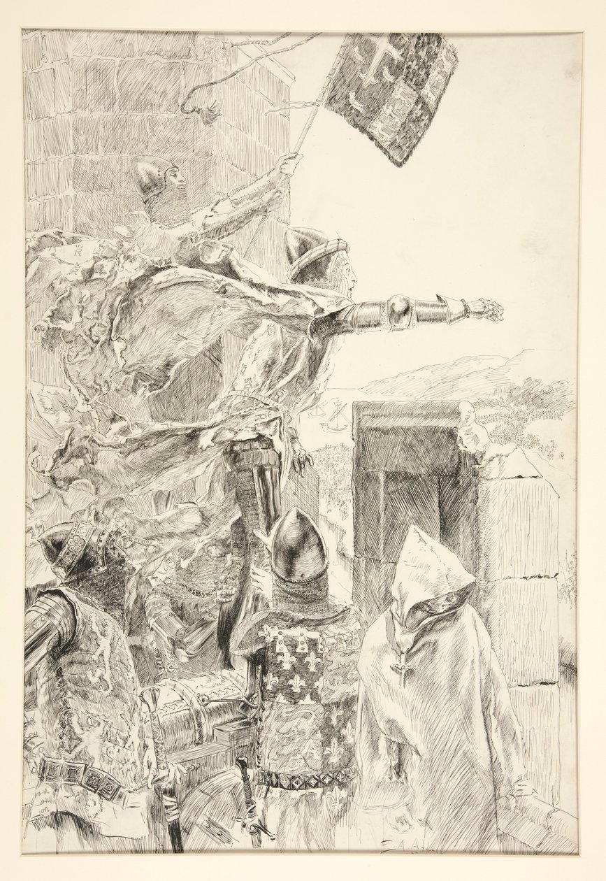 The King on the Wall of Flint Castle by Edwin Austin Abbey