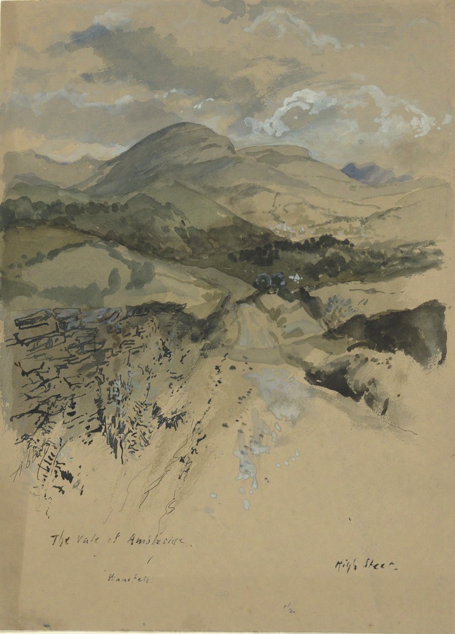 The Vale of Ambleside, Wansfell by Edwin Austin Abbey
