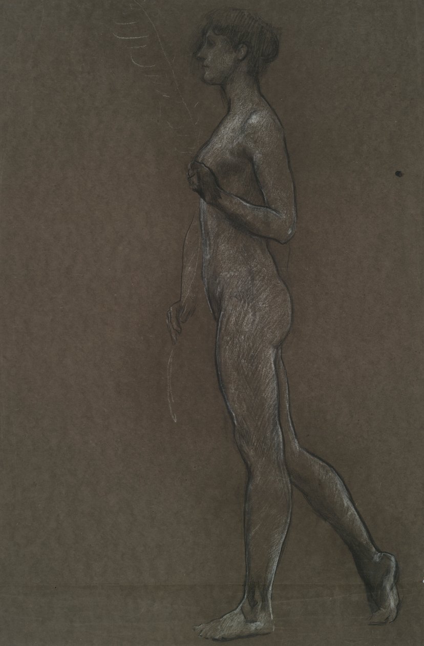 Unidentified Figure Study for Mural Project at the Pennsylvania State Capitol Building, Harrisburg, 1902-1911 by Edwin Austin Abbey