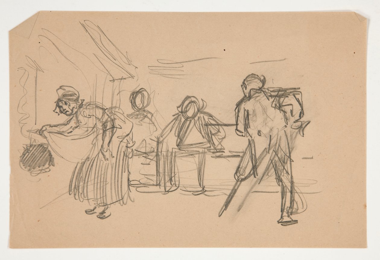Unidentified Illustration for Oliver Goldsmith by Edwin Austin Abbey