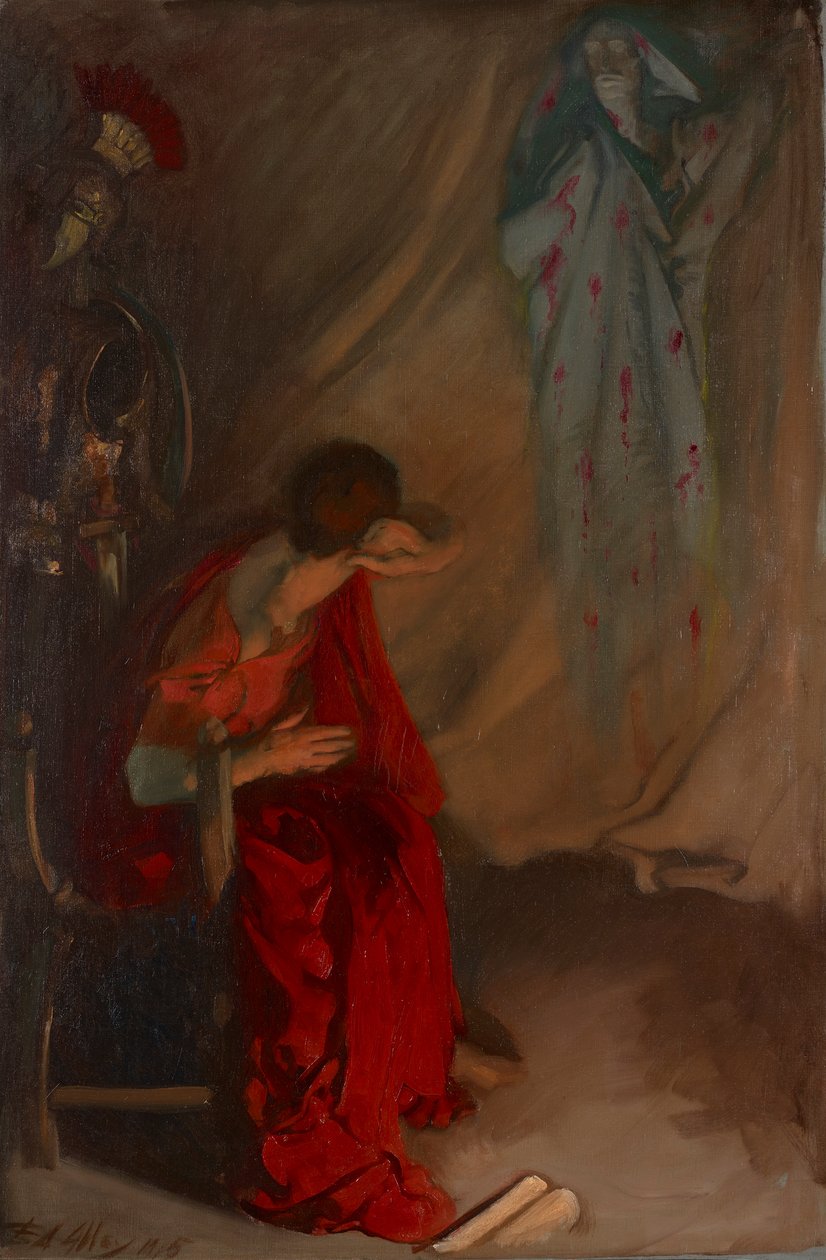 Within the Tent of Brutus: Enter the Ghost of Caesar, Julius Caesar, Act IV, Scene III by Edwin Austin Abbey