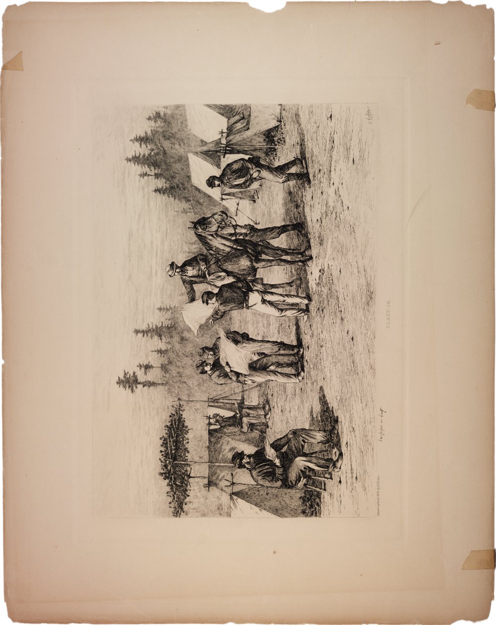 Newspapers in Camp by Edwin Austin Forbes